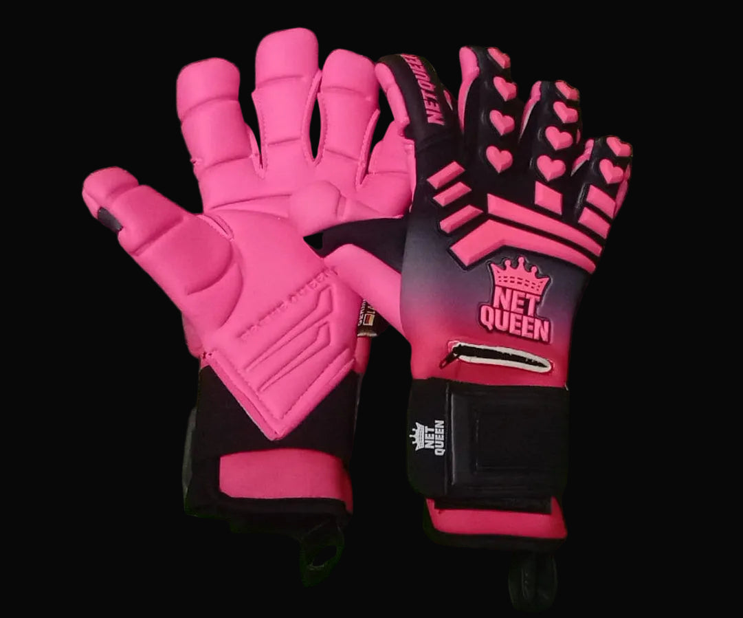 NetQueen Queen of Hearts Pro – Black/Pink - Embossed German Contact Latex