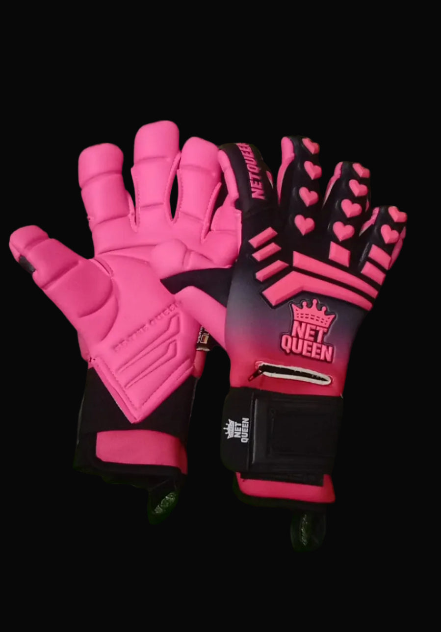 NetQueen Queen of Hearts Pro – Black/Pink - Embossed German Contact Latex